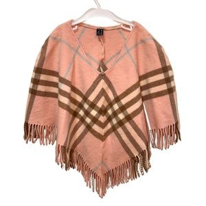 Burberry Pink Plaid Poncho 🎀